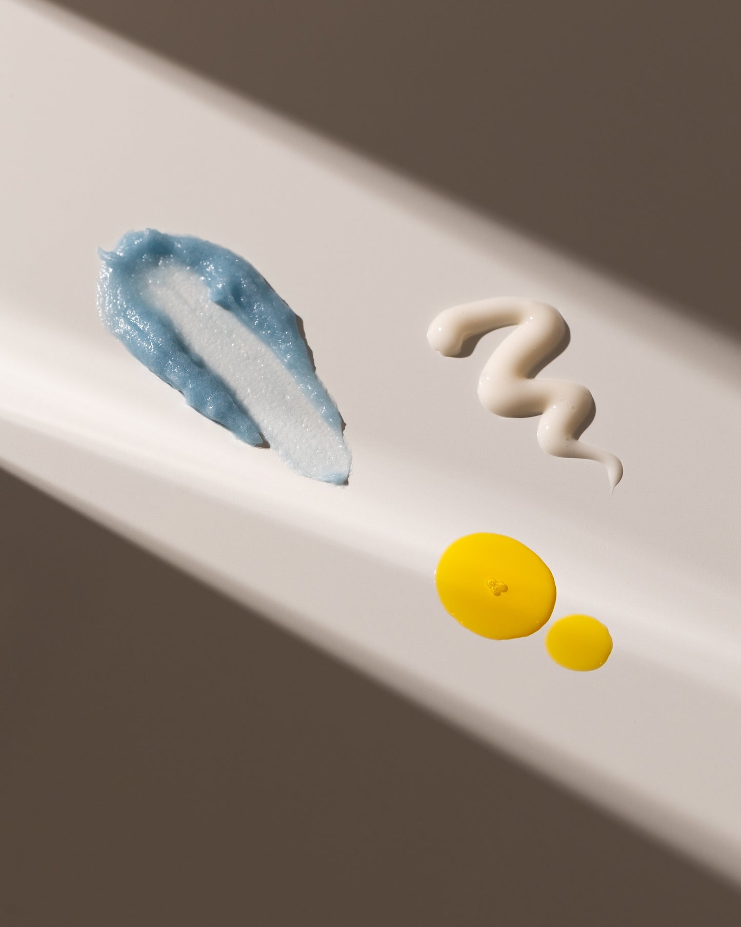 3 products smeared out on display