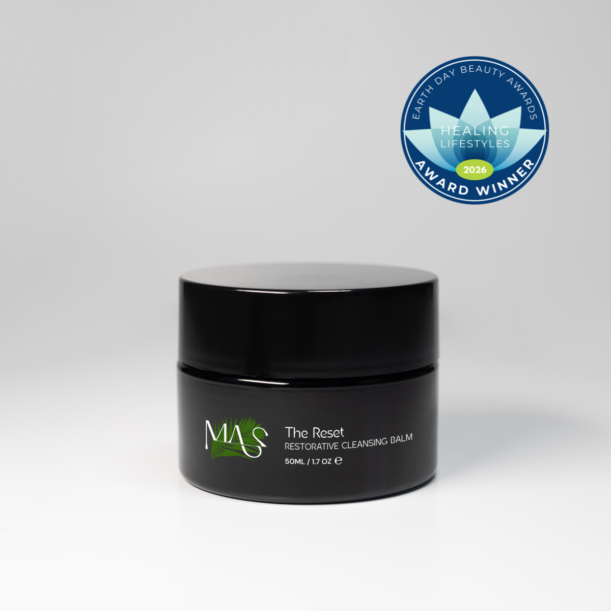 The Reset Cleansing Balm with Healing Lifestyles award badge 2026